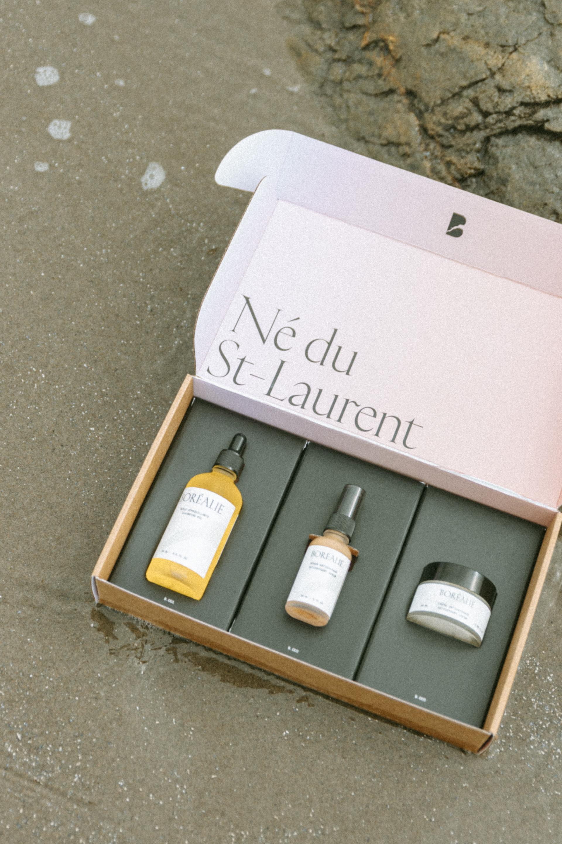 coffret soins visage cosmétique marine